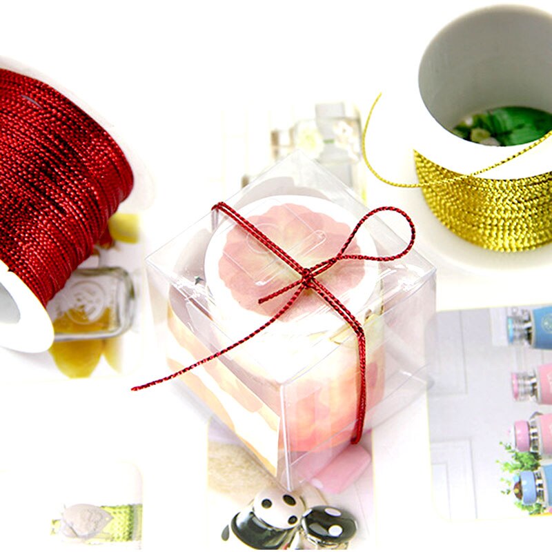 Corde à paillettes fil d'or bricolage 20m/roll | Cordon de ficelle, emballage de Bouquet de , décoration en rotin pour fête mariage Festival