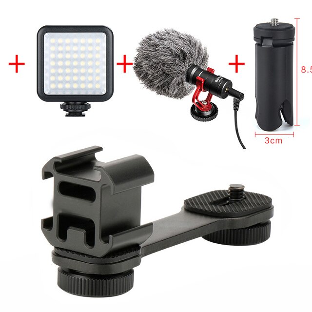 Mount adapter For Gimbal Zhiyun Smooth 4 Snoppa Atom Shoe Mount Adapter Microphone Bracket for DJI Osmo Mobile 3 Osmo Pocket: Pink