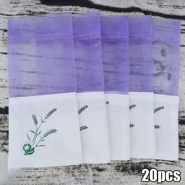 20PCS Cotton Empty Sachet Bags Portable Lavender Fragrance Purse Bag 15.5*7.5cm For Storage Spice Saving Dried Lavender Grain...: Light purple