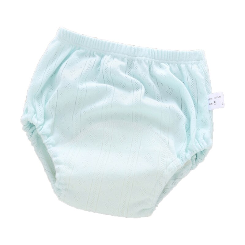 4 Layers Baby Toddler Toilet Potty Training Pants Reusable Waterproof Nappies Diapers Underwear Padded: LIGHT Green / S