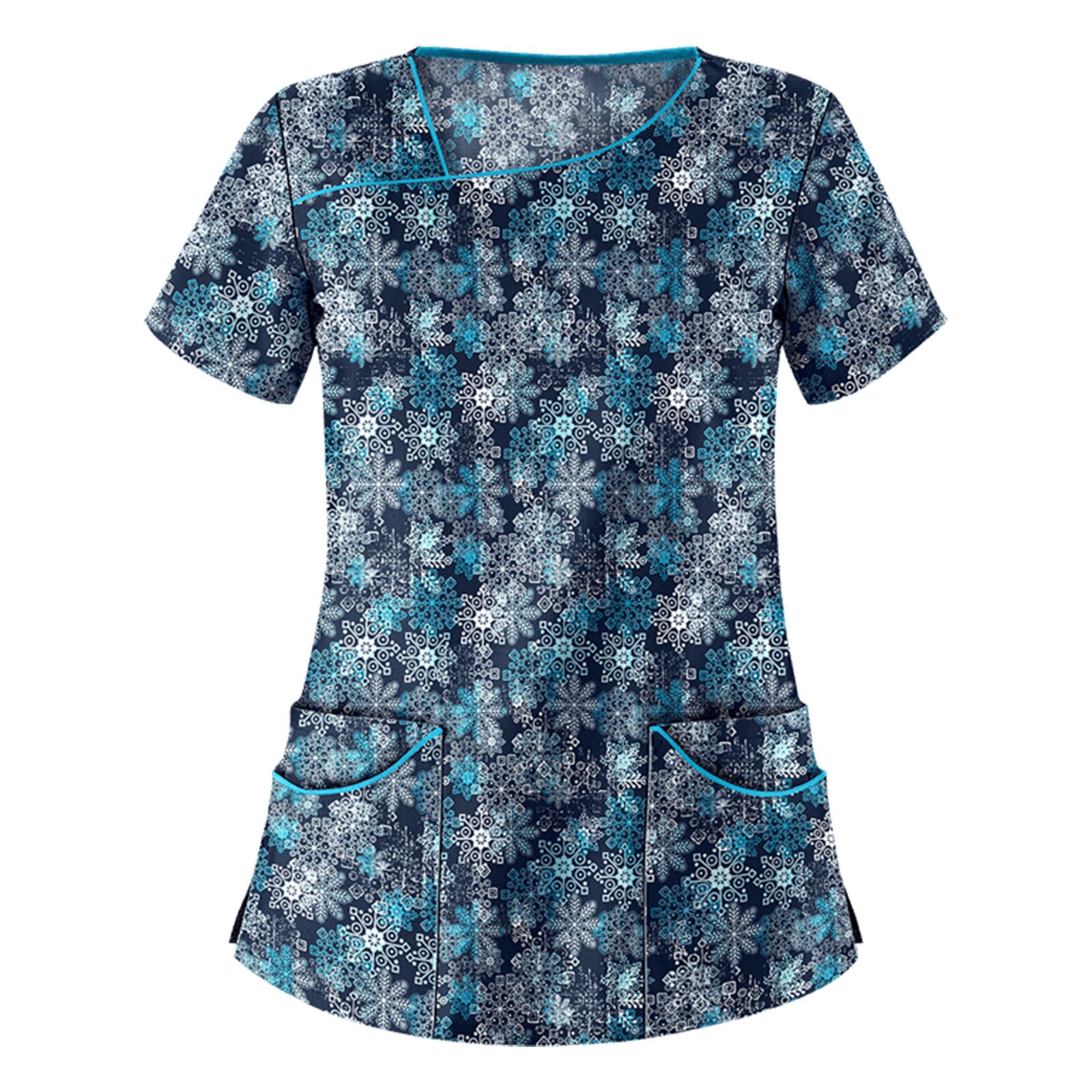 Nurses Uniform Women Printing Spa Beauty And Health Scrubs Tops Beauty Salon Work Uniform Beauty Salon Scrubs Tops Workwear