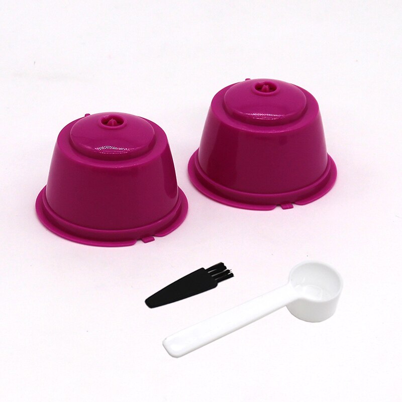 2PCS Reusable Dolce Gusto Coffee Capsules Filter Cup Plastic Nespresso Refillable Coffee Filter Baskets Caps Kitchen Accessories