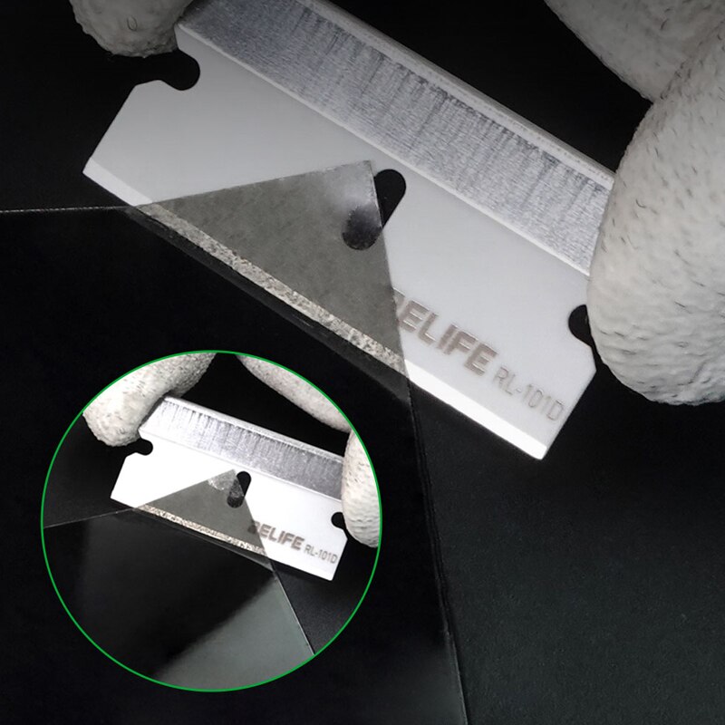 RELIFE RL-101D High Sharpness Insulated Ceramic Blade Kit For Mobile Phone Repair LCD Screen Remove Glue Remove OCA Scraper