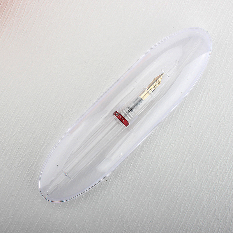 Nowe pióro wieczne Przezroczysta zakraplaczka EF F M Stalówki Pióro atramentowe Biuro szkolne Długopisy robić pisania Prezenty świąteczne z oryginalnym pudełkiem: Ciemnoniebieski / MF