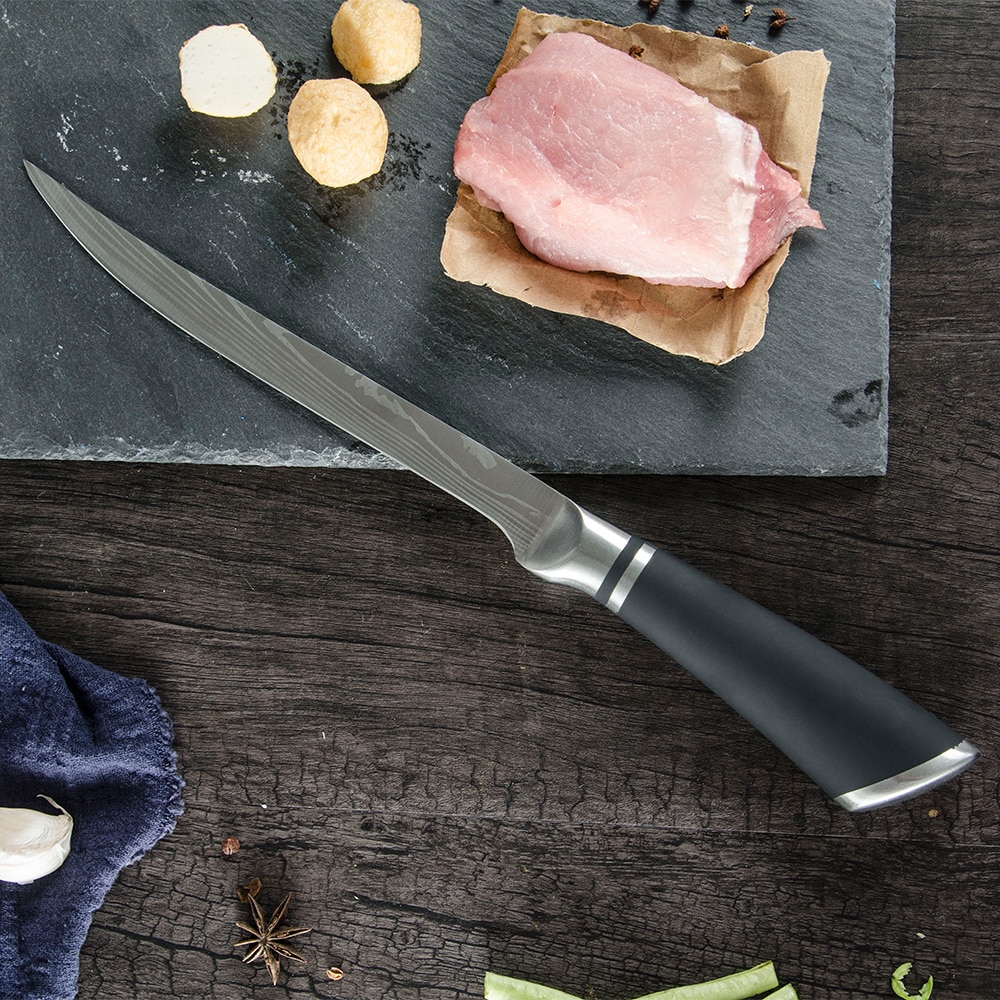 XYJ Razor Sharp Filleting Knife 6 7 8 Inch Fish Fillet Boning Narrow Blade Stainless Steel Kitchen Knives