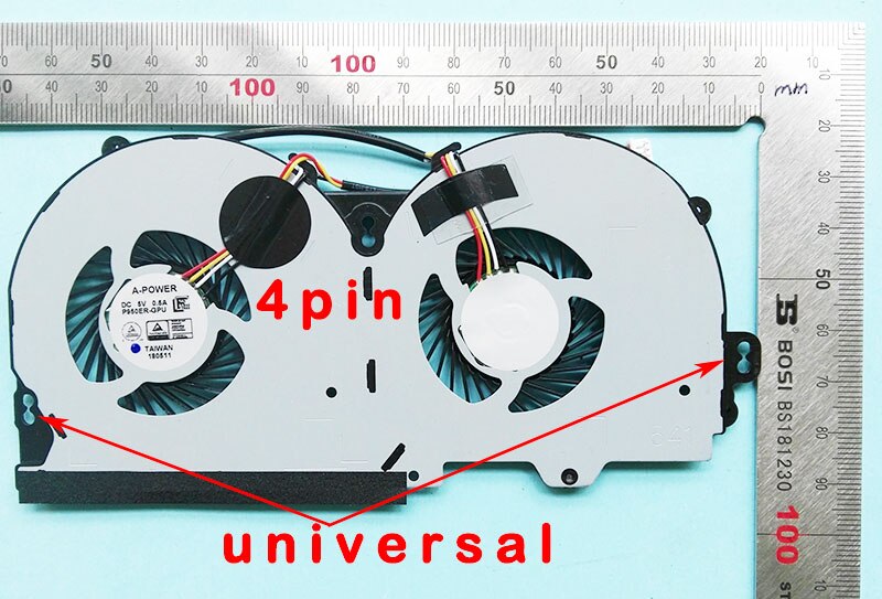 Ventilateur de refroidissement pour processeur Clevo P950HP P950ER P950HR P955ER P950EP6 P955EP6 P950ED BS5005HS U3D U3E: 4pin universal gpu