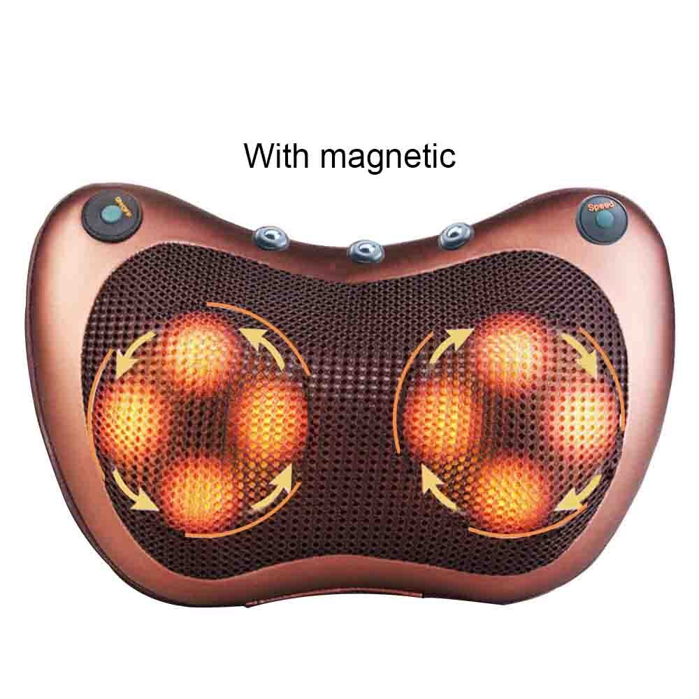 Multifunktionel afslapningsmassage pude skulder ryg infrarød varme vibrator elektrisk æltning til shiatsu nakkemassage