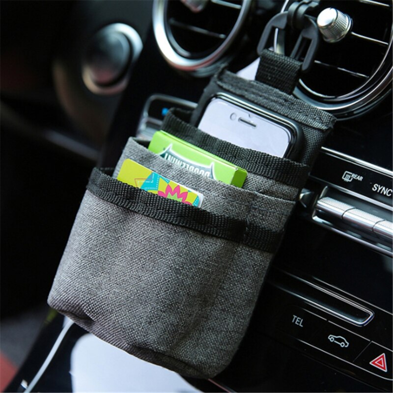 Auto ventilatierooster zak organizer opbergdoos tassen doos auto mobiele telefoonhouder auto opbergen opruimen auto interieur accessoires