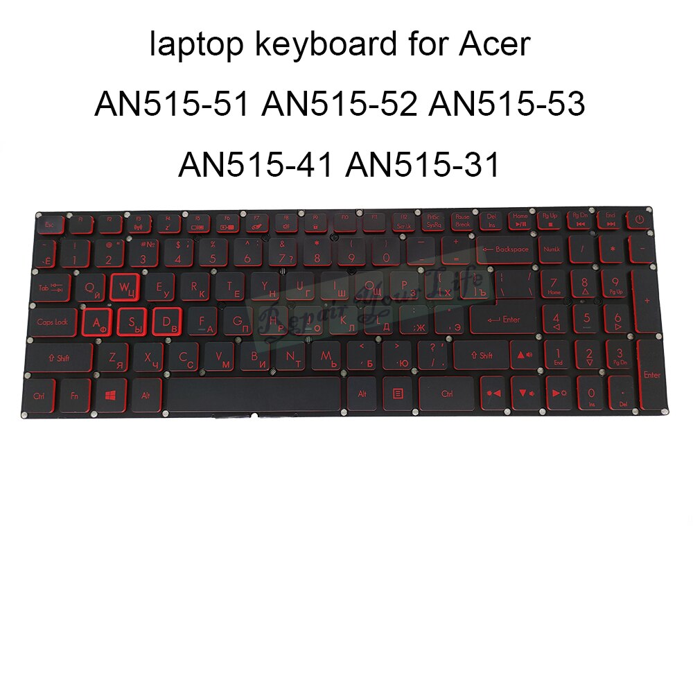RU Backlit keyboard for Acer Nitro 5 AN515 51 52 31 AN515-53 AN515-41 42 Russian black replacement keyboards LG5P A52BRL