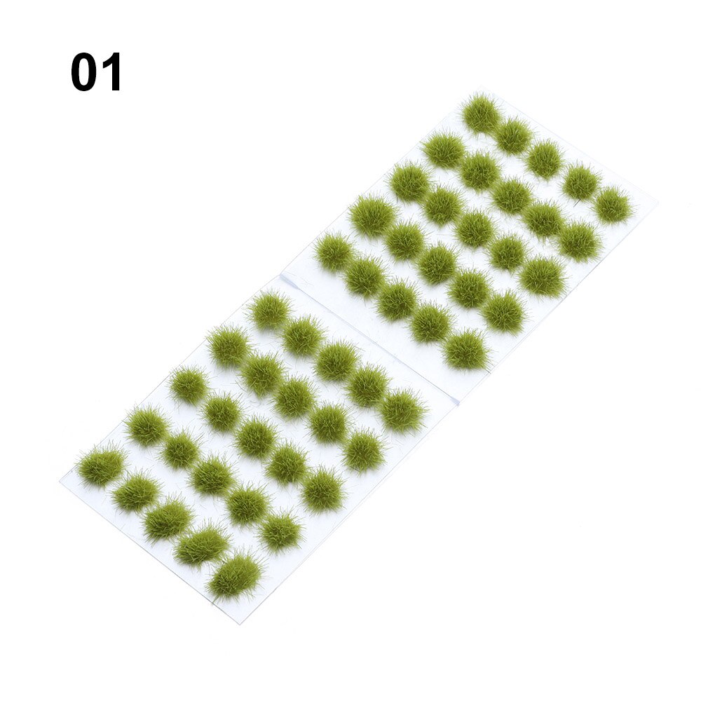 50pz 5mm erba artificiale ciuffo modello di simulazione boccole in miniatura grappolo di piante tavolo da sabbia multi-terreno scena materiale fai da te: genere 1-50pezzi