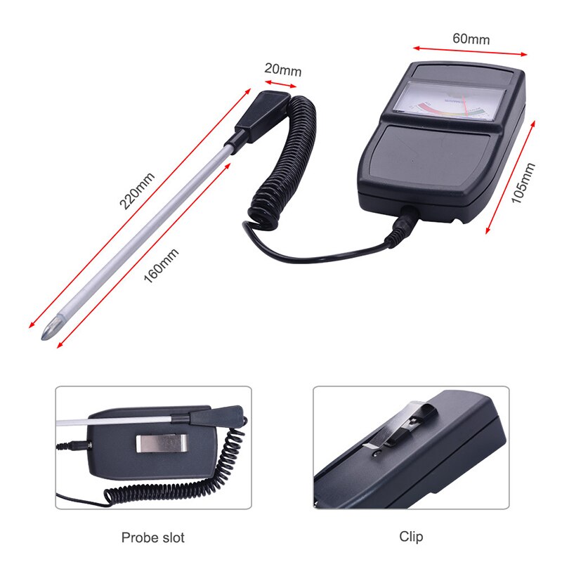 2.5 -10.0 Bodem Ph Meter Niveau Tester Voor Planten Gewassen Bloemen Plantaardige Zuurgraad Vocht Ph Meting Grote Scherm Solar aangedreven