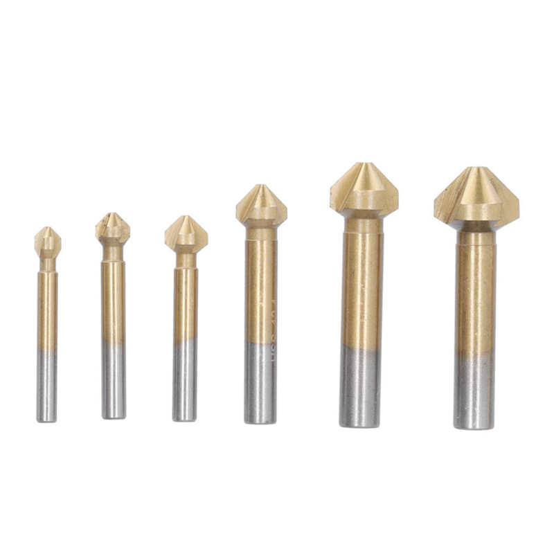 Countersink Drill Bit Set Beautiful Appearance Countersink Center Punch Tool Sturdy Durable for Reaming for Chamfering for Wood