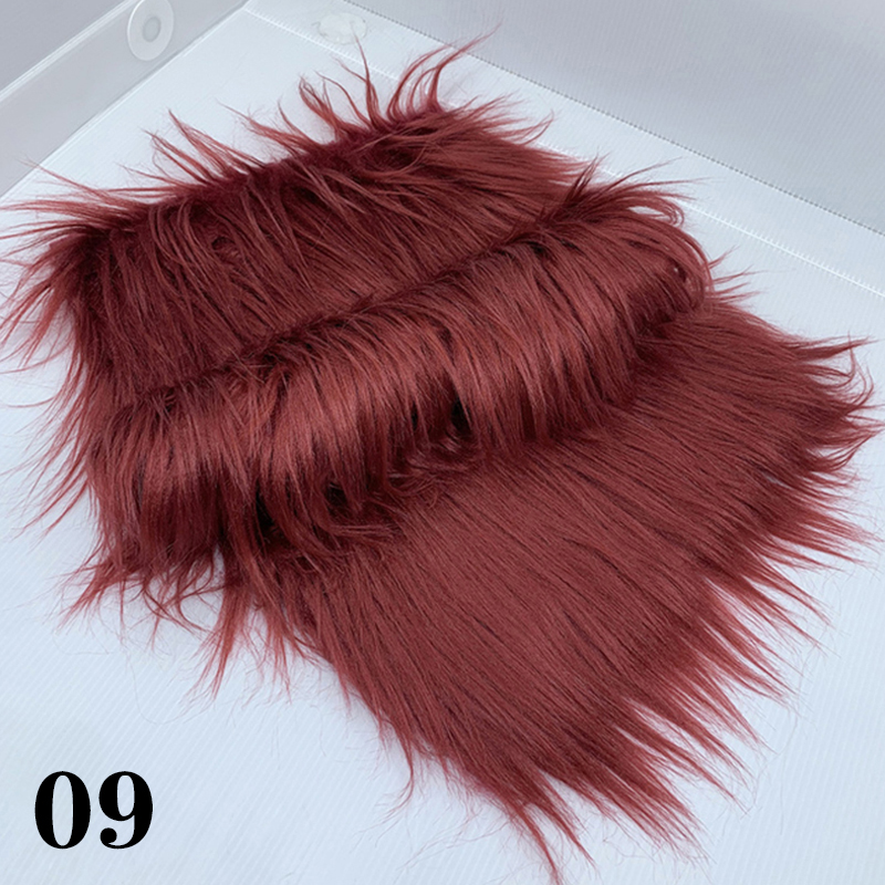 25x45cm 8cm stapel namaakbont stof patchwork naaimateriaal voor doe-het-zelf pluche poppen ambachten baard haar cosplay hoed kostuum stof: Blauw
