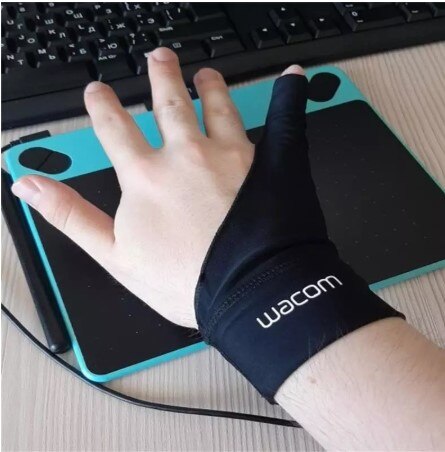 Vrouwelijke Grijs Zwart Rood 1 vinger anti-fouling handschoenen wacom tekening schrijven schilderen digitale tablet handschoen