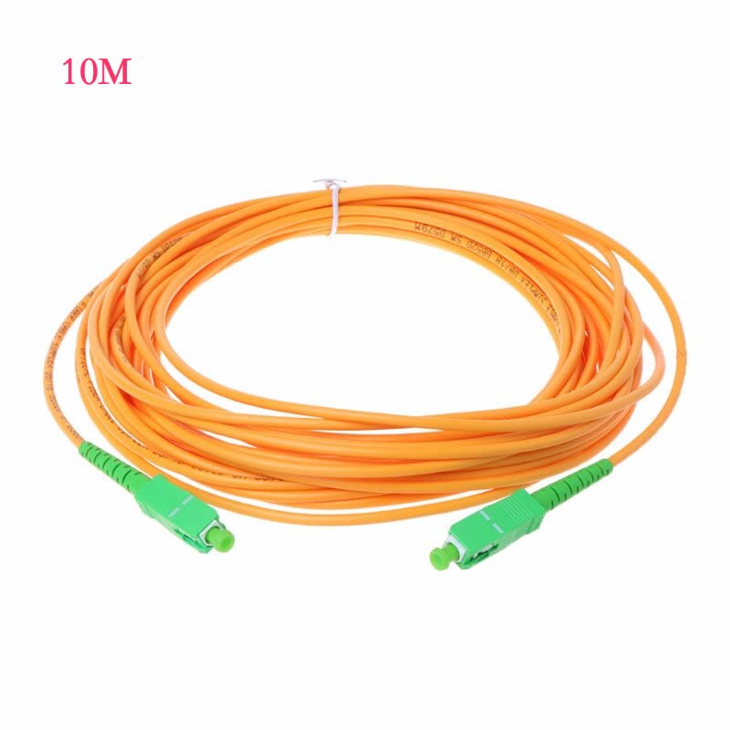 SC/APC-SC/APC-SM 3mm Fiber Optic Jumper Cable Single Mode Extension Patch Cord: 10m