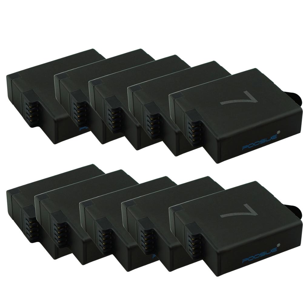 Cargador de cámara USB de 3 puertos HERO 8 accesorios para gopro 5 batería go pro hero 5 batería para gopro hero 6 hero 7 black edition: 10pcs batteries