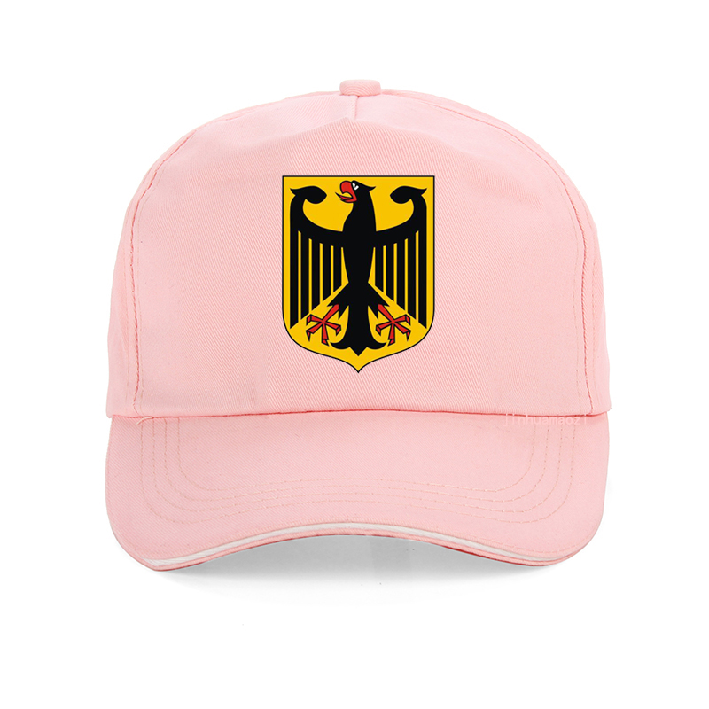 Wappen von Deutschland Baseball Kappe Neue Neutrale Baumwolle draussen Deutsche Flagge Patriot Hütte Abzeichen Männer frauen hüte knochen: Rosa