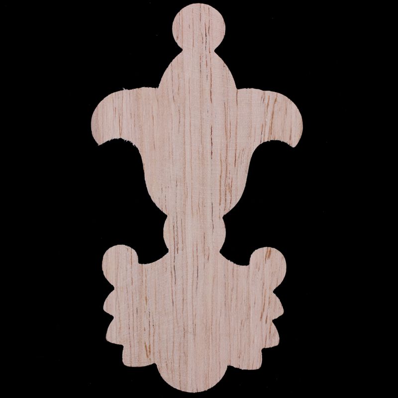 Rubber Wood Carved Corner Onlay Applique Unpainted Frame Decal For Home Furniture Decor Style：4#