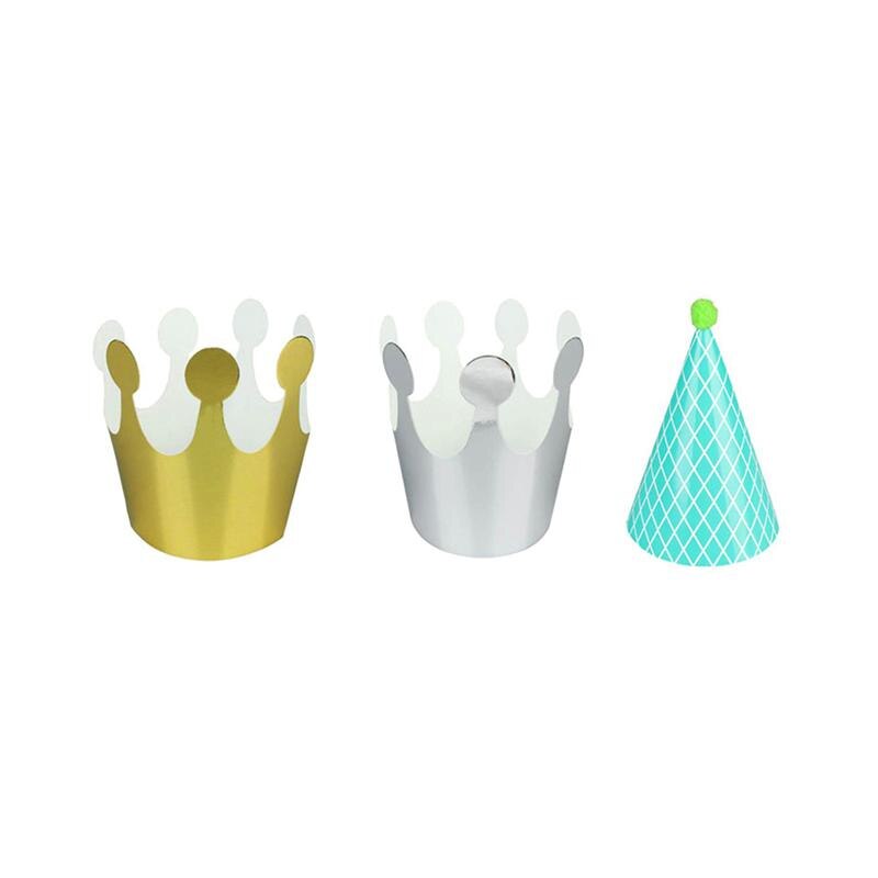 11 Stks/partij Kleurrijke Baby Verjaardag Hoed Diy Papier Hoeden Kids Verjaardag Bruiloft Christmas Party Decor Supplies (Verschillende Kleuren)
