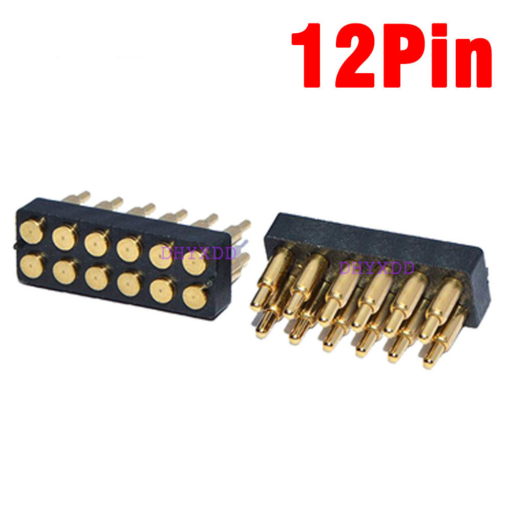 1pcs Male Spring Loaded Pogo Pin Connector 4 6 8 10 12 14 16 20 Pin Dual Row Surface Mount SMT DIP Height 7.0mm Pitch 2.54 mm: Ivory