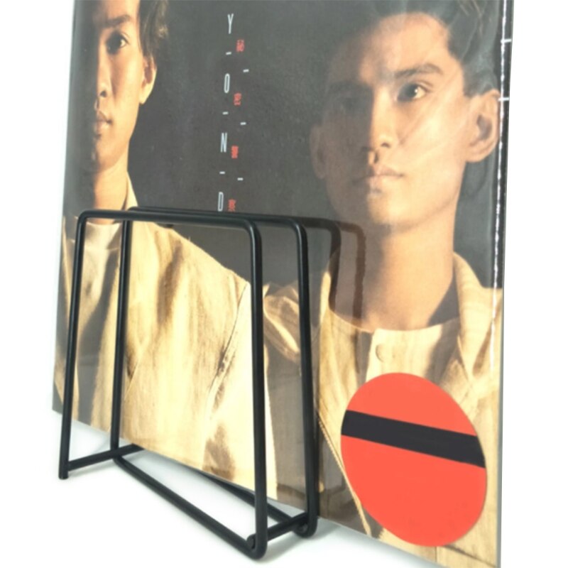 Iron Vinyl Disc Rack Record Display Holder Simple Document Book Stand Storage Organizer Shelf Home Office