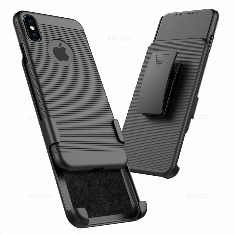 Akcoo Combo carcasa para iPhone 11 Pro funda con soporte incorporado clip para cinturón giratorio para iPhone 56s 7 8 Plus XR XS Max capa