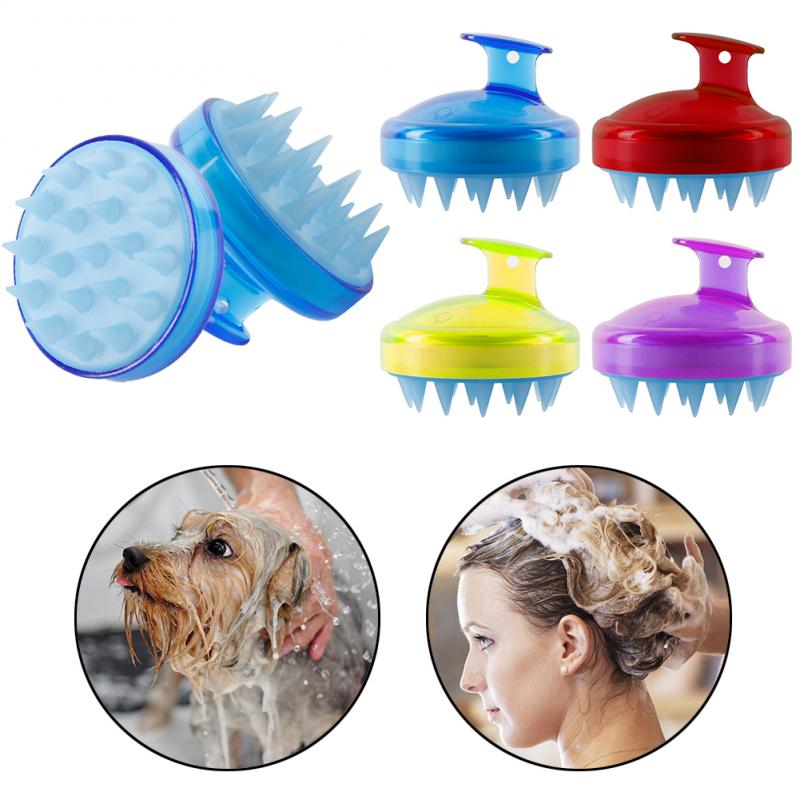 Cepillo de silicona para el pelo, cepillo de ducha para el cuerpo, baño, cuero cabelludo, champú de masaje, peine de lavado de pelo, cuidado del cabello