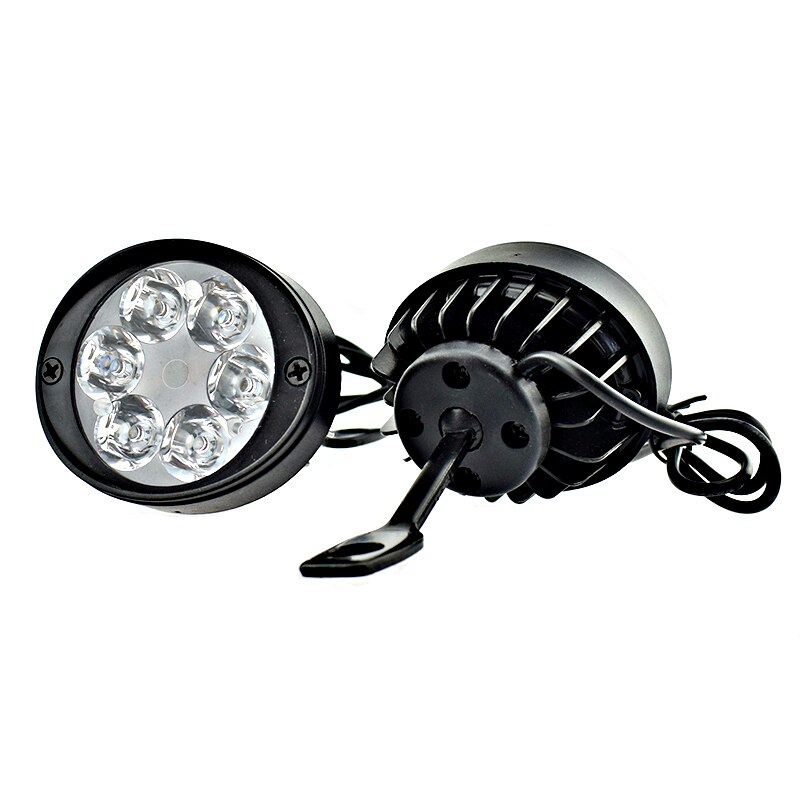 Faros LED de 12V para motocicleta, luces de espejo lateral de conducción para motocicleta, foco de trabajo con interruptor, 2 uds.