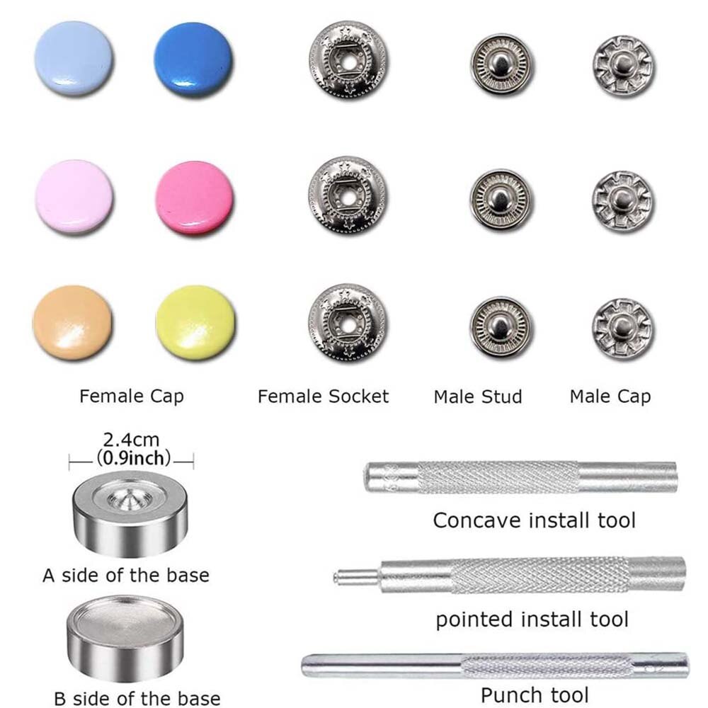 Druckknopf Set 4-teilig Edelstahl - Ersatzteile Für Handpressmaschinen