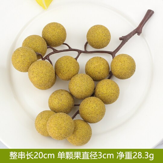 Artificial Decorations Fruits Simulation Litchi Longan Bayberry Orange String Tomatoes Model Party Decoration Miniatures Props: plum