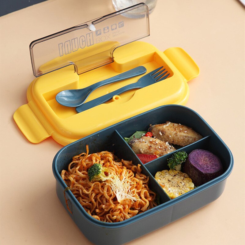 1100ml Healthy Material Lunch Box With Soup Cup Leak-Proof Microwave Bento Box Dinnerware Set Food Storage Container