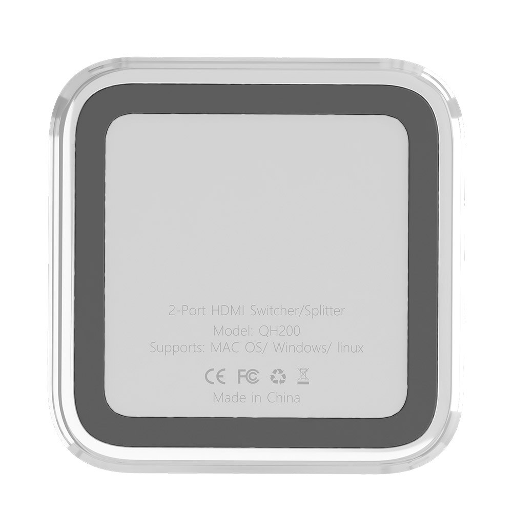 Qh200 2 porte hdmi switch tovejs 1 x 2 2 x 1 3d 4k hdmi switcher vælgerboks til xbox  ps4 no ekstern strøm påkrævet