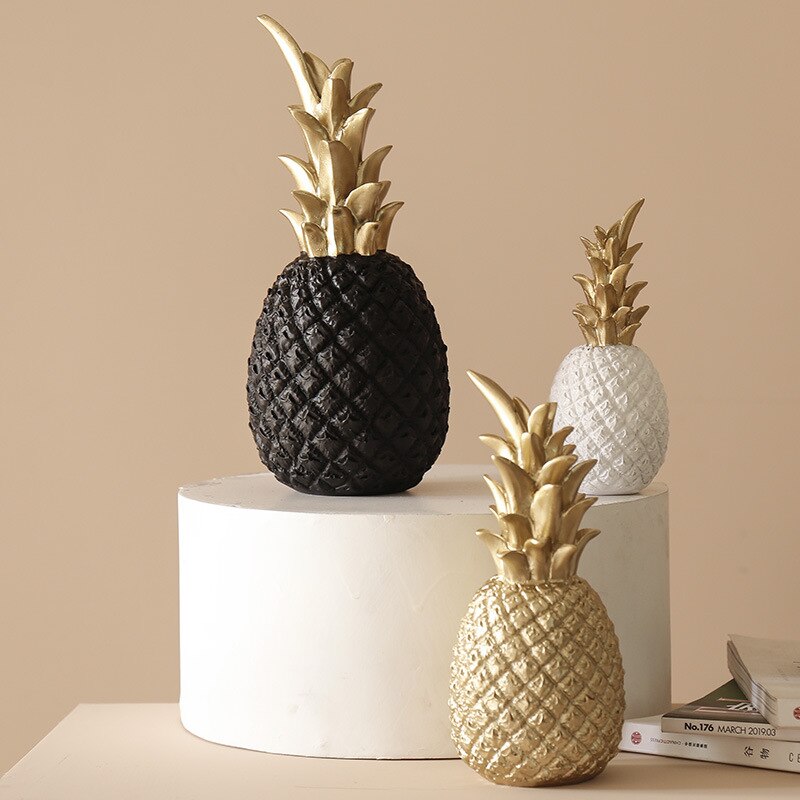 nordisk lys luksus keramisk ananas gyllen hjem stue veranda modell rom myk dekorasjon bryllup