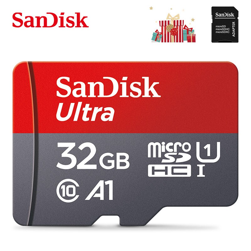Sandisk Ultra microSD 16GB 32GB 64GB 128GB Class10 Memory Card Card SD/TF Flash Card + adapter + card reader Standard: 32GB Adapter