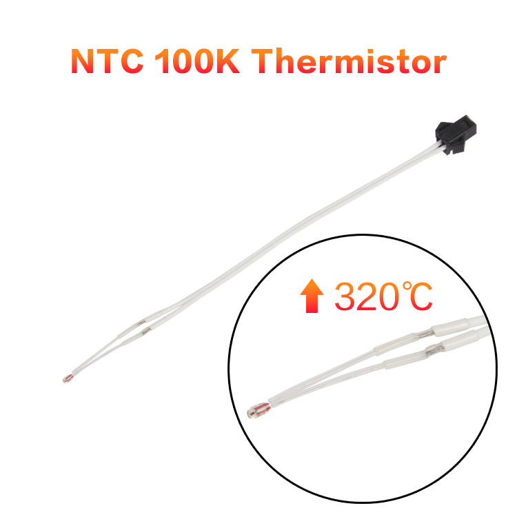 3DSWAY 3D Printer Parts HT-NTC 100K ohm B3950 Thermistor Cartridge Sensor with SM Plug High Temperature for E3D V6 PT100 Hotend: Pink