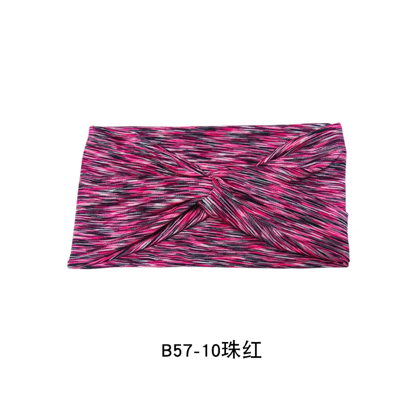 Cross Headband Solid Color Hairbands Women Girls Yoga Exercise Twisted Elastic Bandanas Hair Accessories Bandages: Navy Blue