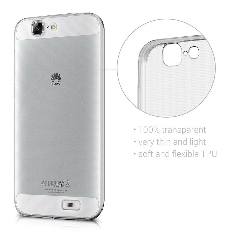 Funda de silicona para Huawei Ascend G7, funda trasera transparente y duradera para Huawei G7-L01