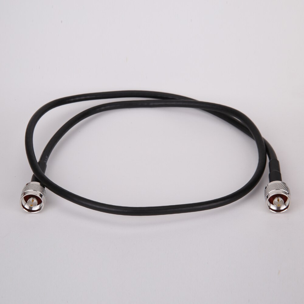 1 medidores rg6 baixa perda cabo coaxial 50ohm n macho para n conector macho comunicação cabo coaxial para o impulsionador de sinal do telefone móvel