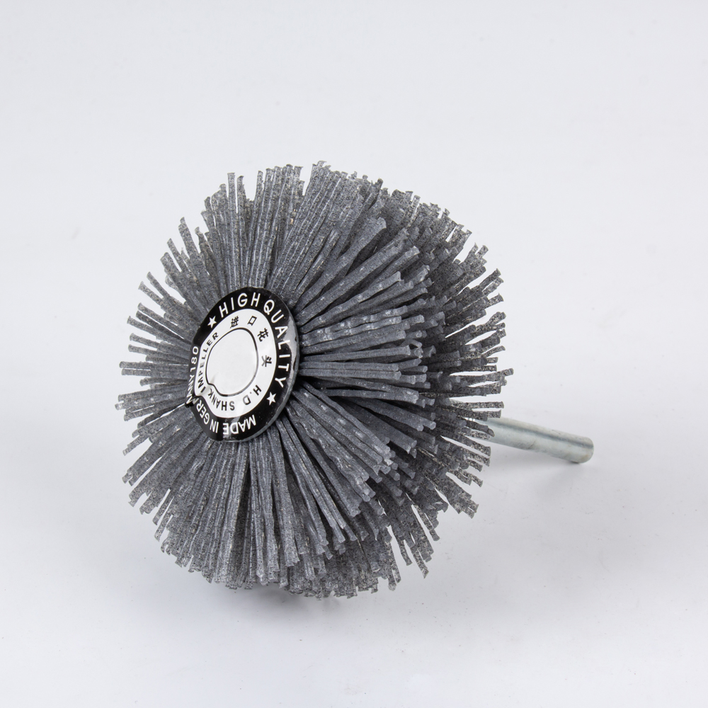 1 st Schurende Draad Slijpen Bloem Hoofd Nylon Draadborstel Ontbramen Grinder Voor Houten Meubels Met 1/4 ''Schacht: Rood / 240