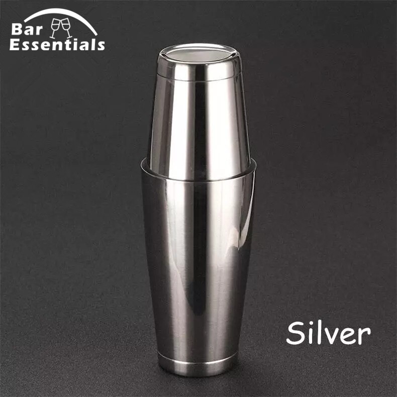 1pc 500ml Stainless Steel Cocktail Shaker Cocktail Mixer Wine Martini Drinking Japanese Style Shaker Party Bar Tools: Army Green