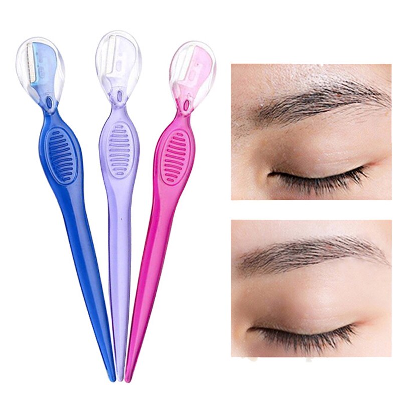 Maquinilla de afeitar para mujer, recortadora de cejas, hojas moldeadoras de cejas, cuchillo de afeitar Facial, eliminador de vello Facial, herramientas de maquillaje cosméticas, 4 Uds.