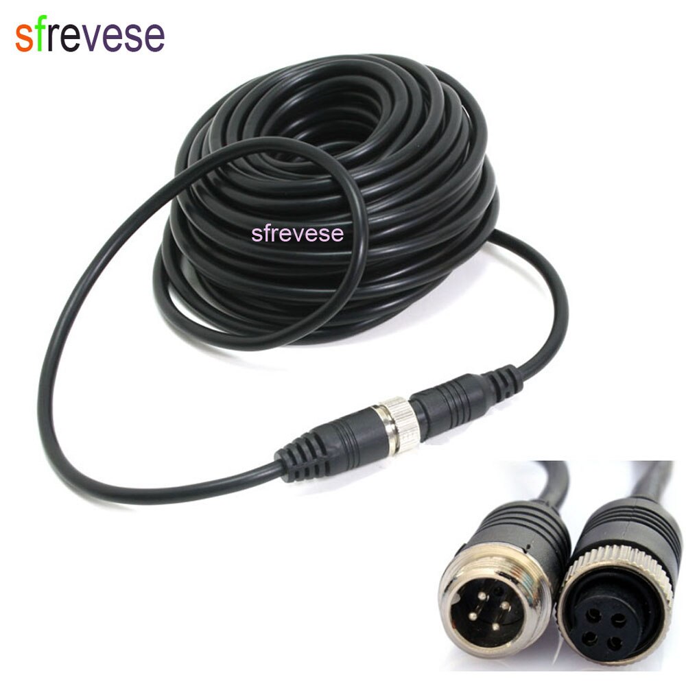 10M 33Ft 4Pin Video Extension Cable Wire For Car Bus Truck Reversing Rear View Camera Vehicle Backup Monitor CCTV System