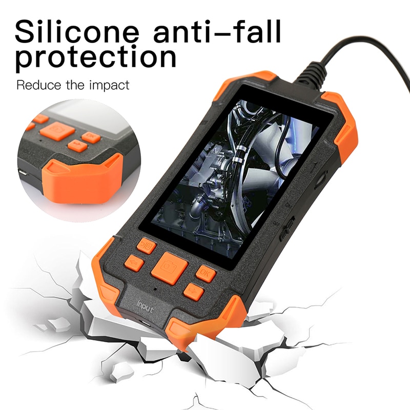 1080P HD Digital Endoscope Camera 4.3 Inch LCD 4cm-5m Focal Distance Snake Camera 3000mAh Video Inspection Camera with 6 led