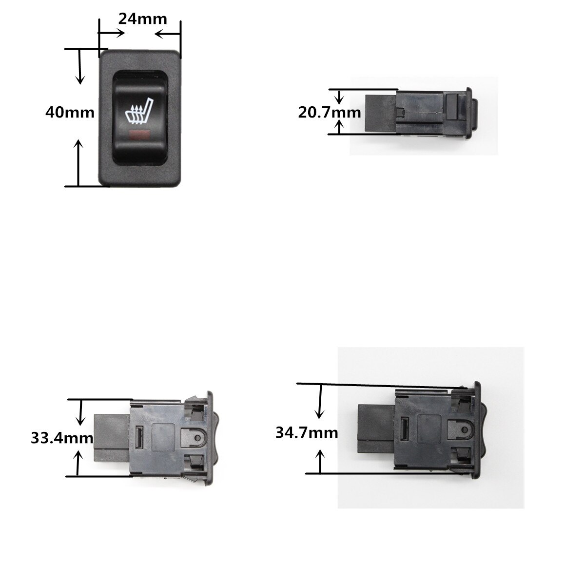 Universele 12V Auto Stoelverwarming Koolstofvezel Warmte Pad Met Rock Switch Protector Voor Zitkussen Warme Herfst Winter