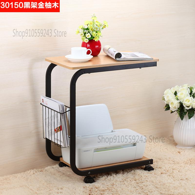 Side Table Movable Solid Wood Small Coffee Table Simple Living Room Sofa Side Table Side Cabinet Nordic Corner Table Bedside Sma: 15
