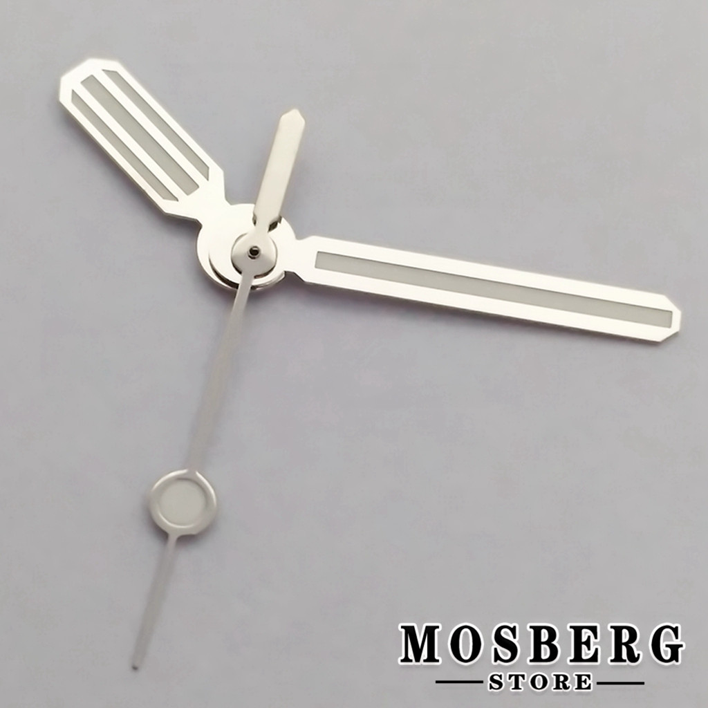 Lancette dell'orologio puntatore argento luminoso verde in forma NH35 NH36 eta2824 2836 Miyota 8215 8205 821A DG2813 3804 parti di movimento automatico