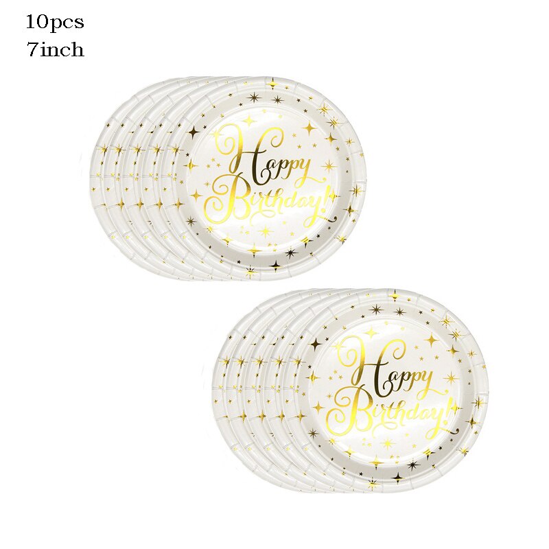 Rose Gold Party Disposable Tableware Set Wedding Birthday Party Table Decoration Paper Cups Plates Straws Baby Shower Supplies: 8
