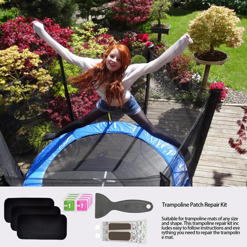 20X10CM Trampoline Patch Repair Kit Glue On Patches Repair Trampoline Mat Tear Or Hole Complete Set Including Patch