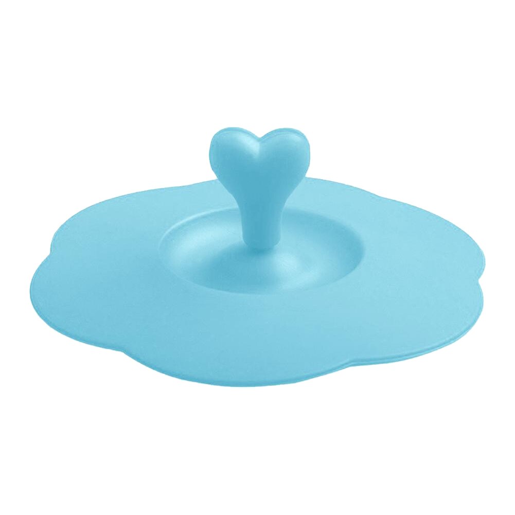 1 sztuk śliczne w kształcie serca może klip łyżka pokrywka na kubek 10.5 cm silikonowa pieczątka pyłoszczelna pokrywa szklana ceramiczna kubek z tworzywa sztucznego: BU