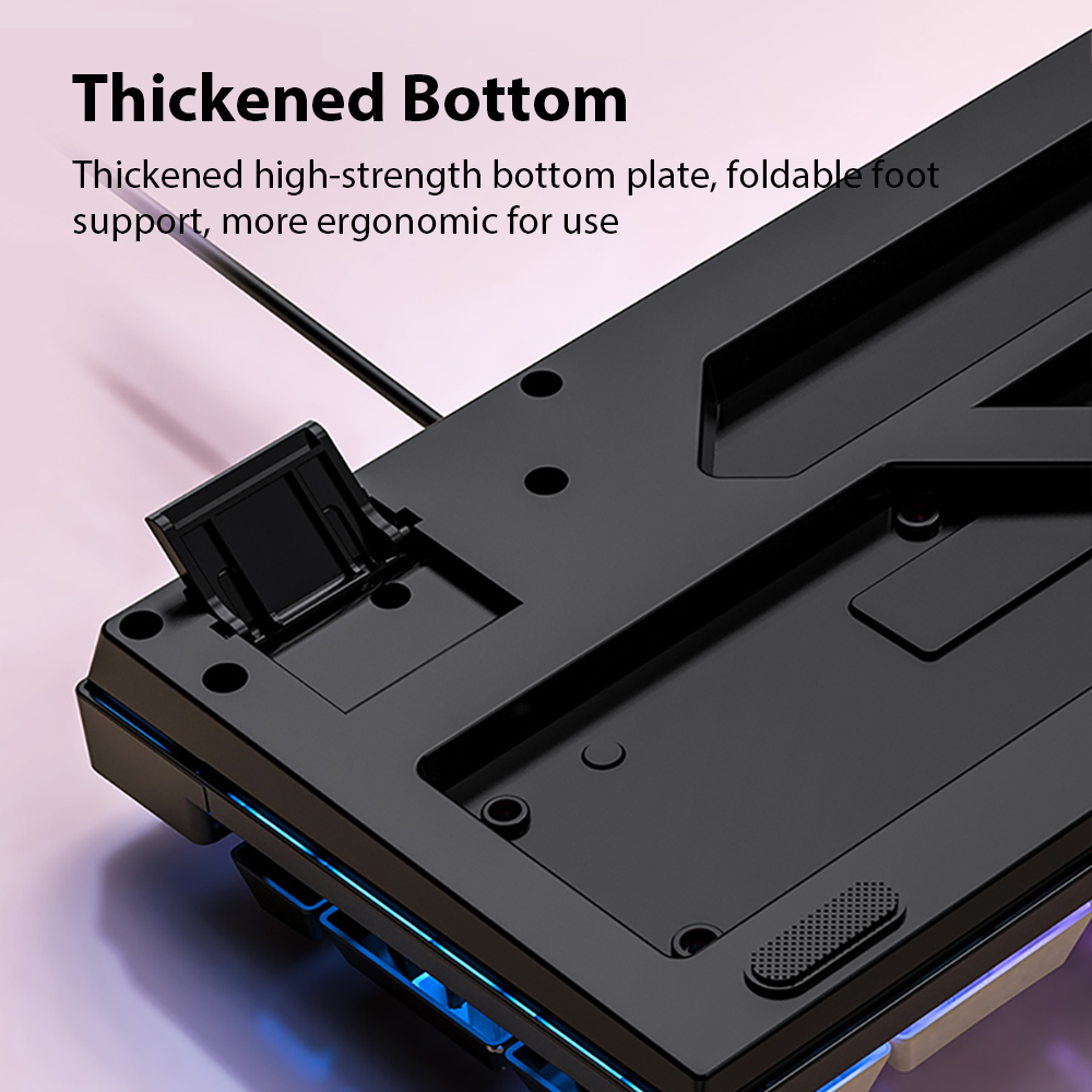 K500 Bedraad toetsenbord 104 toetsen Office Gaming-toetsenbord Mechanisch gevoel voor Windows en IOS Computer Laptop PC RGB-membraantoetsenbord
